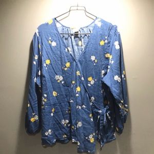 2/$15 Old Navy XXL floral wrap top